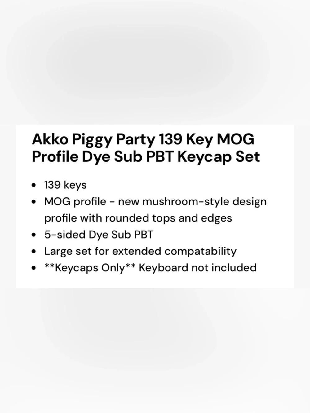 NEW Akko Piggy Party PBT Keycap Set, decorative mechanical keycaps